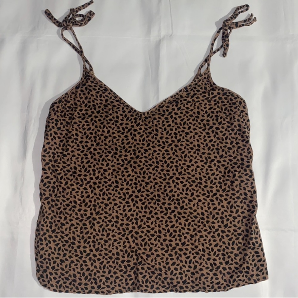 Abercrombie & Fitch Animal Print Tie Straps Camisole